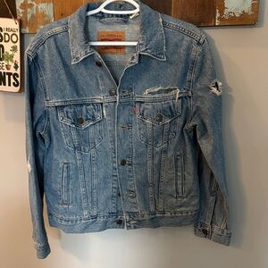 Levi's Light Blue Distressed Denim Jacket